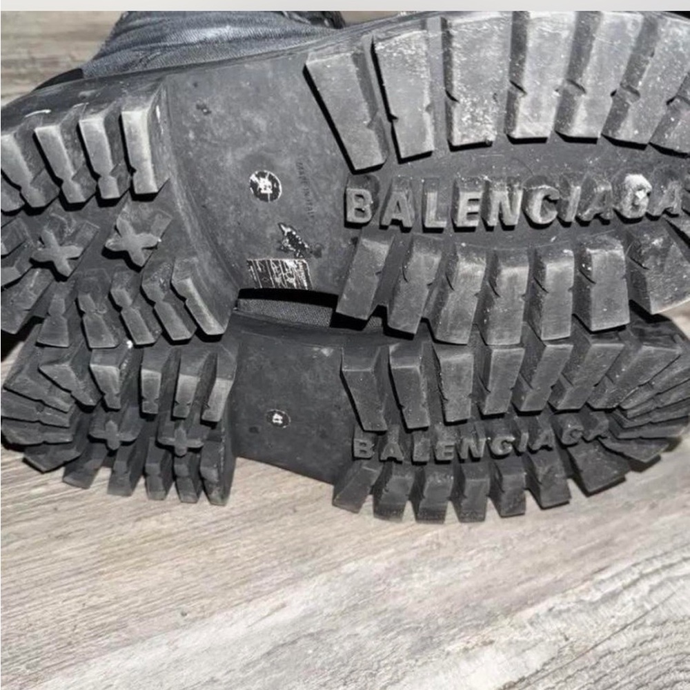 Balenciaga Black Rugged Sole Footwear